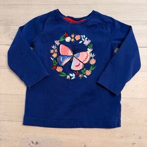 Hanna Andersson girls butterfly long sleeve shirt 90/3